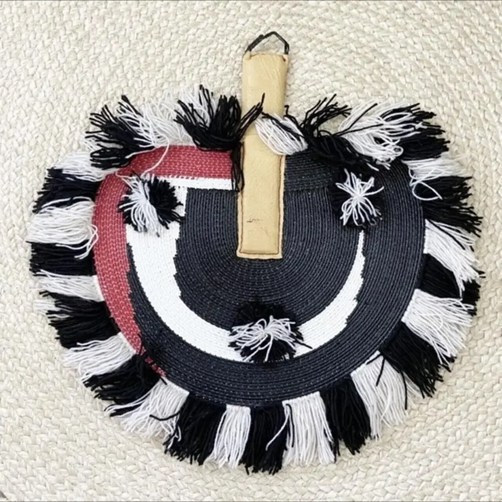 Vintage Hanging Fan Wall Decor Boho Yarn